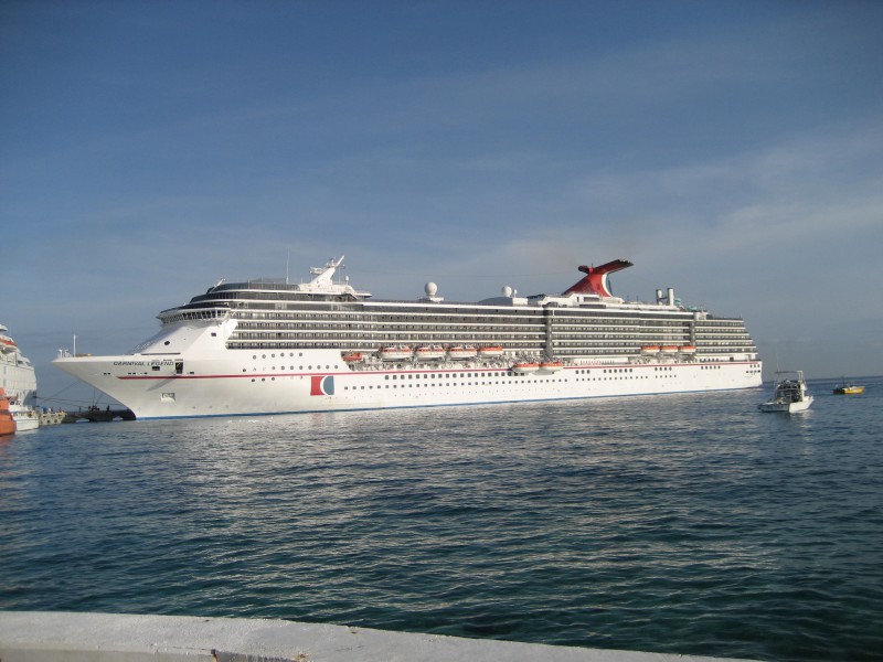 The Carnival Legend as seen from shore