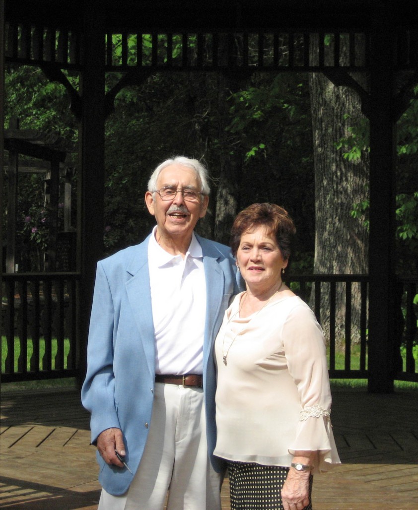 Pepere Nepveu and Denise LeBlanc  at the Gazebo